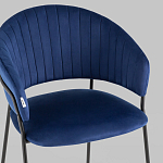 Стул в велюре синего цвета Horizon варинант исполнения - 7 | Loft Concept в Липецке