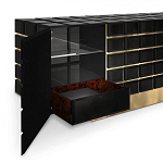 Дизайнерский комод в сочетании черного и золотого цвета Nubian варинант исполнения - 2 | Loft Concept в Липецке