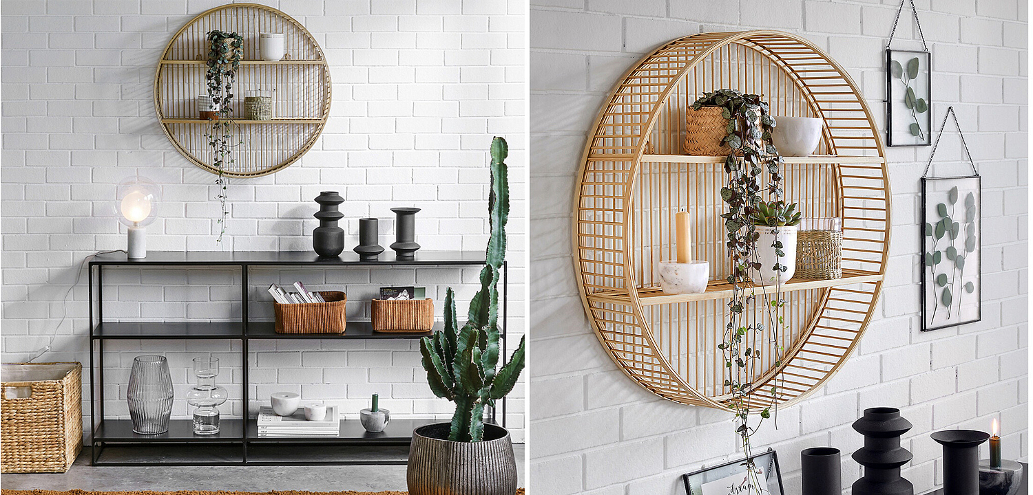 Полка Wicker Bamboo Shelf Полка Wicker Bamboo Shelf - Loft-Concept в Липецке