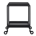 Тумба чёрная на колёсах Cabinet on Wheels варинант исполнения - 1 | Loft Concept в Липецке