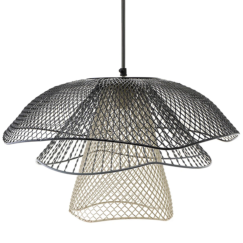 Подвесной светильник Black Grey Mesh Lampshade Hanging Lamp Черный Серый Бежевый Подвесной светильник Black Grey Mesh Lampshade Hanging Lamp Черный Серый Бежевый в Липецке | Loft Concept