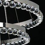 Люстра с тремя кольцами цвета хром и прозрачными хрустальными шарами по периметру Sacramento Transparent Balls Chandelier варинант исполнения - 7 | Loft Concept в Липецке