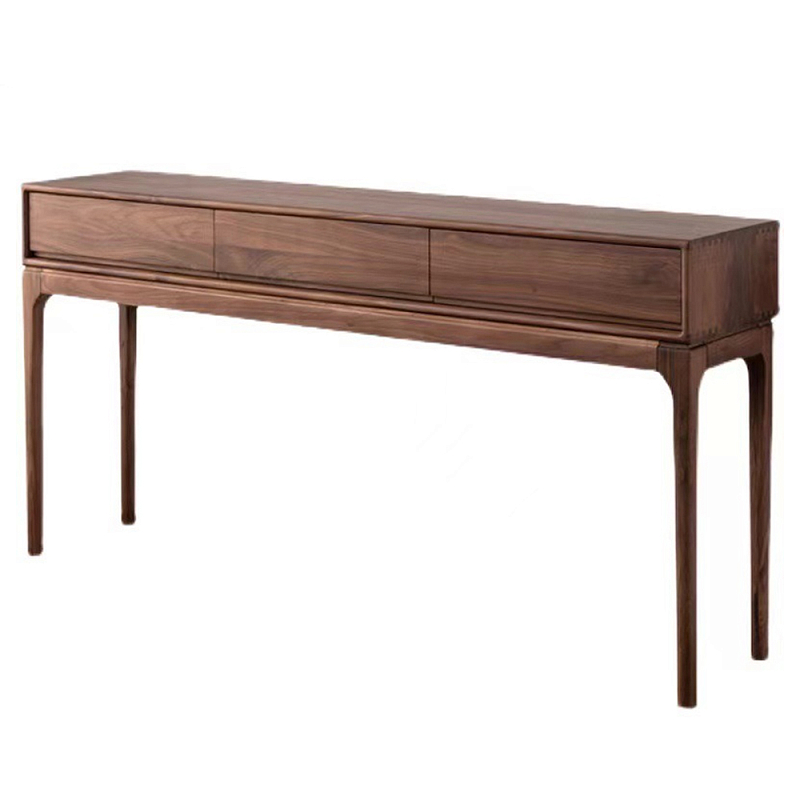 Консоль деревянная прямоугольная с 3-мя ящиками Moon Walnut Furniture Орех Консоль деревянная прямоугольная с 3-мя ящиками Moon Walnut Furniture Орех в Липецке | Loft Concept