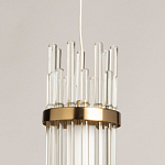Подвесной светильник с цилиндрическим плафоном из прозрачных стеклянных трубок Nembus варинант исполнения - 9 | Loft Concept в Липецке