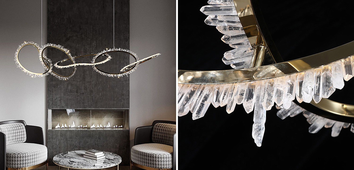 Люстра Chain Quartz Rings Crystal Chandelier Люстра Chain Quartz Rings Crystal Chandelier - Loft-Concept в Липецке