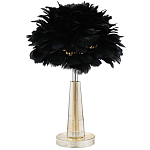 Настольная лампа с перьями Plumage Black Table Lamp варинант исполнения - 1 | Loft Concept в Липецке