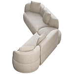 Угловой диван Calypso с поворотным механизмом и пуфом   варинант исполнения - 4 | Loft Concept в Липецке