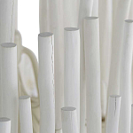 Люстра белая с несколькими ярусами деревянных палочек Bright Wooden Chandelier варинант исполнения - 10 | Loft Concept в Липецке