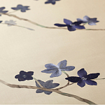 Обои ручная роспись Cherry Tree Original colourway on Stone Ochre dyed silk варинант исполнения - 2 | Loft Concept в Липецке