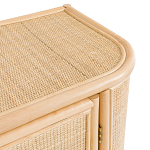 Длинный комод из ротанга с дверцами и ящиками Simone Rattan Chest of Drawers варинант исполнения - 6 | Loft Concept в Липецке