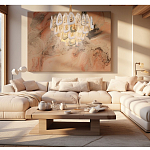 Люстра с многослойными белыми и прозрачными подвесками Character Chandelier варинант исполнения - 3 | Loft Concept в Липецке