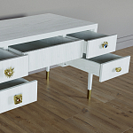 Письменный стол с 4-мя ящиками Elsa Dreams White варинант исполнения - 3 | Loft Concept в Липецке