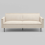 Диван современный вельветовый прямой Worcester Молочный варинант исполнения - 2 | Loft Concept в Липецке