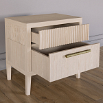 Прикроватная Тумбочка Primo с двумя ящиками Светлый дуб варинант исполнения - 5 | Loft Concept в Липецке