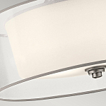 Потолочный светильник с двойным цилиндрическим плафоном из белого стекла и прозрачной органзы Kichler варинант исполнения - 14 | Loft Concept в Липецке