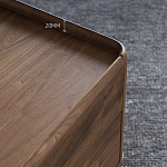 Прикроватный деревянный столик с 2-мя ящиками Moon Walnut Furniture варинант исполнения - 7 | Loft Concept в Липецке