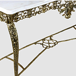 Консоль из бронзы с мраморной прямоугольной столешницей Bronze Console варинант исполнения - 1 | Loft Concept в Липецке