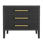 Тумба Primo  с тремя ящиками шпон Черный дуб варинант исполнения - 1 | Loft Concept в Липецке