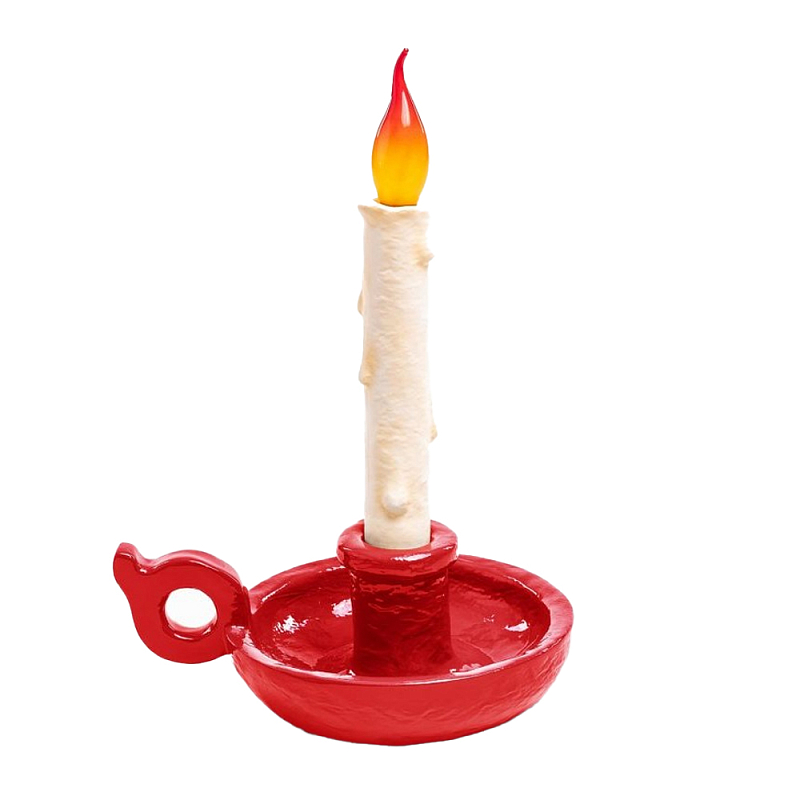 Настольная лампа Seletti Bugia red Белый Красный Настольная лампа Seletti Bugia red Белый Красный в Липецке | Loft Concept