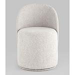 Пуф Loreen со спинкой вращающийся букле светло-серый варинант исполнения - 4 | Loft Concept в Липецке