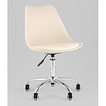 Офисный стул на металлическом основании EGGERY Beige пластик варинант исполнения - 1 | Loft Concept в Липецке