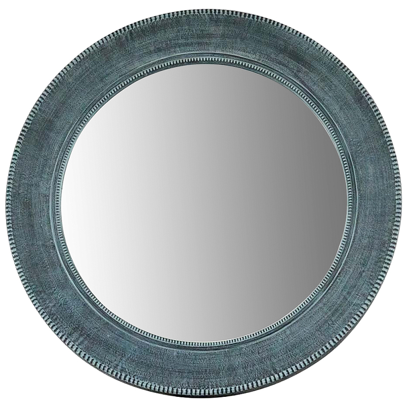 Круглое настенное зеркало Francis Mirror Бирюзовый Зеркало в Липецке | Loft Concept 