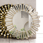 Зеркало круглое с лучами из зеркальных фацетов Silver Facet варинант исполнения - 2 | Loft Concept в Липецке