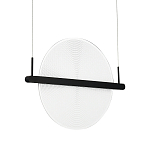 Светодиодный подвесной светильник круглой формы с металлическим черным каркасом Marble Glow варинант исполнения - 3 | Loft Concept в Липецке