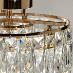 Потолочный светильник круглый с прозрачными подвесками Lunet варинант исполнения - 6 | Loft Concept в Липецке