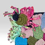 Ковер разноцветный из джинсовой одежды и армейских палаток Upcycling варинант исполнения - 2 | Loft Concept в Липецке