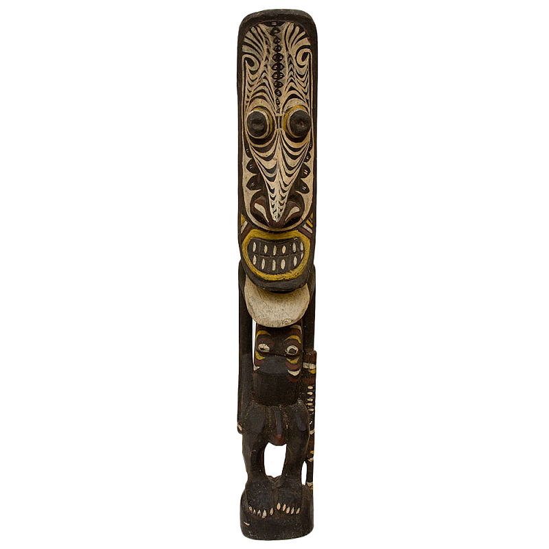 Деревянная статуэтка Абориген в маске Aboriginal Man in Mask Коричневый Бежевый Желтый Деревянная статуэтка Абориген в маске Aboriginal Man in Mask Коричневый Бежевый Желтый в Липецке | Loft Concept