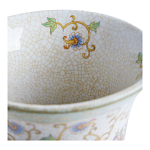 Ваза из фарфора на бронзовом основании Turquoise Blooming Garden варинант исполнения - 3 | Loft Concept в Липецке