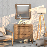 Зеркало квадратное c деревянной рамой из массива дуба Tasteful Furniture варинант исполнения - 2 | Loft Concept в Липецке