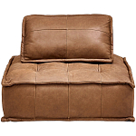 Модульное коричневое кожаное кресло Caron Leather Armchair варинант исполнения - 2 | Loft Concept в Липецке