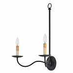 Бра настенное черное с 2-мя лампами Candle Sleeves варинант исполнения - 4 | Loft Concept в Липецке
