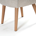 Кресло на деревянных ножках с обивкой из ткани букле Aldo Boucle Armchair варинант исполнения - 6 | Loft Concept в Липецке