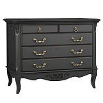 Комод черный из массива бука в стиле прованс Black Provence варинант исполнения - 3 | Loft Concept в Липецке