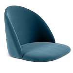 Барный стул вращающийся со спинкой Синий Велюр Vendramin Chair варинант исполнения - 2 | Loft Concept в Липецке