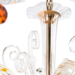 Люстра с 8-ю лампочками и изогнутыми прозрачными элементами из стекла Twisted Glass Candles Chandelier варинант исполнения - 3 | Loft Concept в Липецке