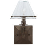 Бра с прозрачным стеклянным абажуром в форме конуса Bartolomeo Bronze варинант исполнения - 3 | Loft Concept в Липецке