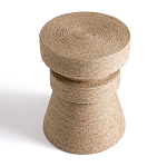 Приставной стол с отделкой из джута Juti D35 см варинант исполнения - 3 | Loft Concept в Липецке