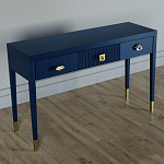 Дизайнерский Письменный стол Elsa Dreams Blue с тремя ящиками варинант исполнения - 3 | Loft Concept в Липецке