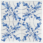 Плитка с узором 2 кота 2 пистолета варинант исполнения - 2 | Loft Concept в Липецке