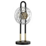 Настольная лампа с черным основанием и золотистым декором Bruno варинант исполнения - 1 | Loft Concept в Липецке