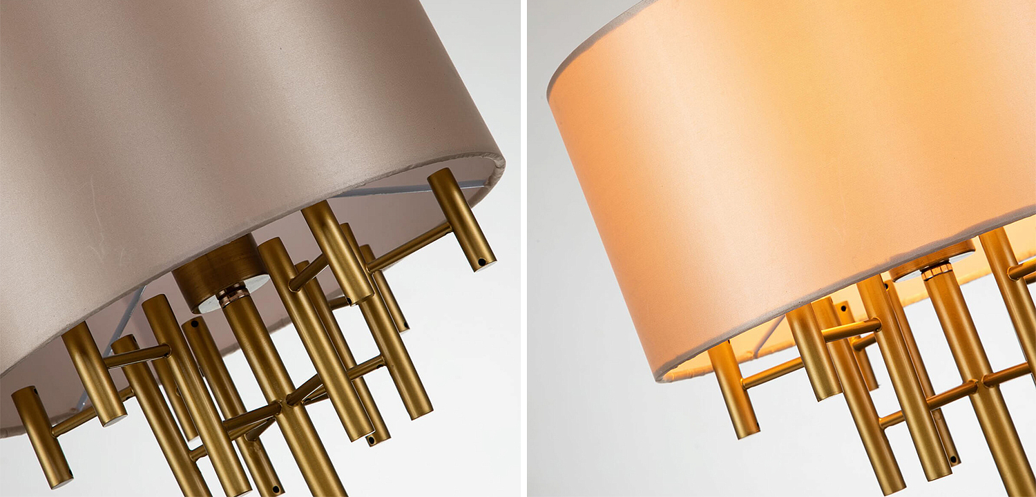 Настольная лампа Латунь Oswell Lampshade Table Lamp Настольная лампа Латунь Oswell Lampshade Table Lamp - Loft-Concept в Липецке