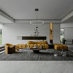 Светодиодная люстра Black LED Circle and Ball Lamp варинант исполнения - 7 | Loft Concept в Липецке