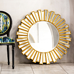 Зеркало круглое с лучами из зеркальных фацетов Golden Facet варинант исполнения - 2 | Loft Concept в Липецке