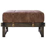 Пуф Duncan винтажная коричневая кожа  варинант исполнения - 1 | Loft Concept в Липецке