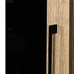 Шкаф-витрина в стиле лофт с чёрной стеклянной дверью Urban Style Space варинант исполнения - 5 | Loft Concept в Липецке