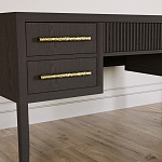 Большой Рабочий стол Primo с 5 выдвижными ящиками Темный орех варинант исполнения - 4 | Loft Concept в Липецке